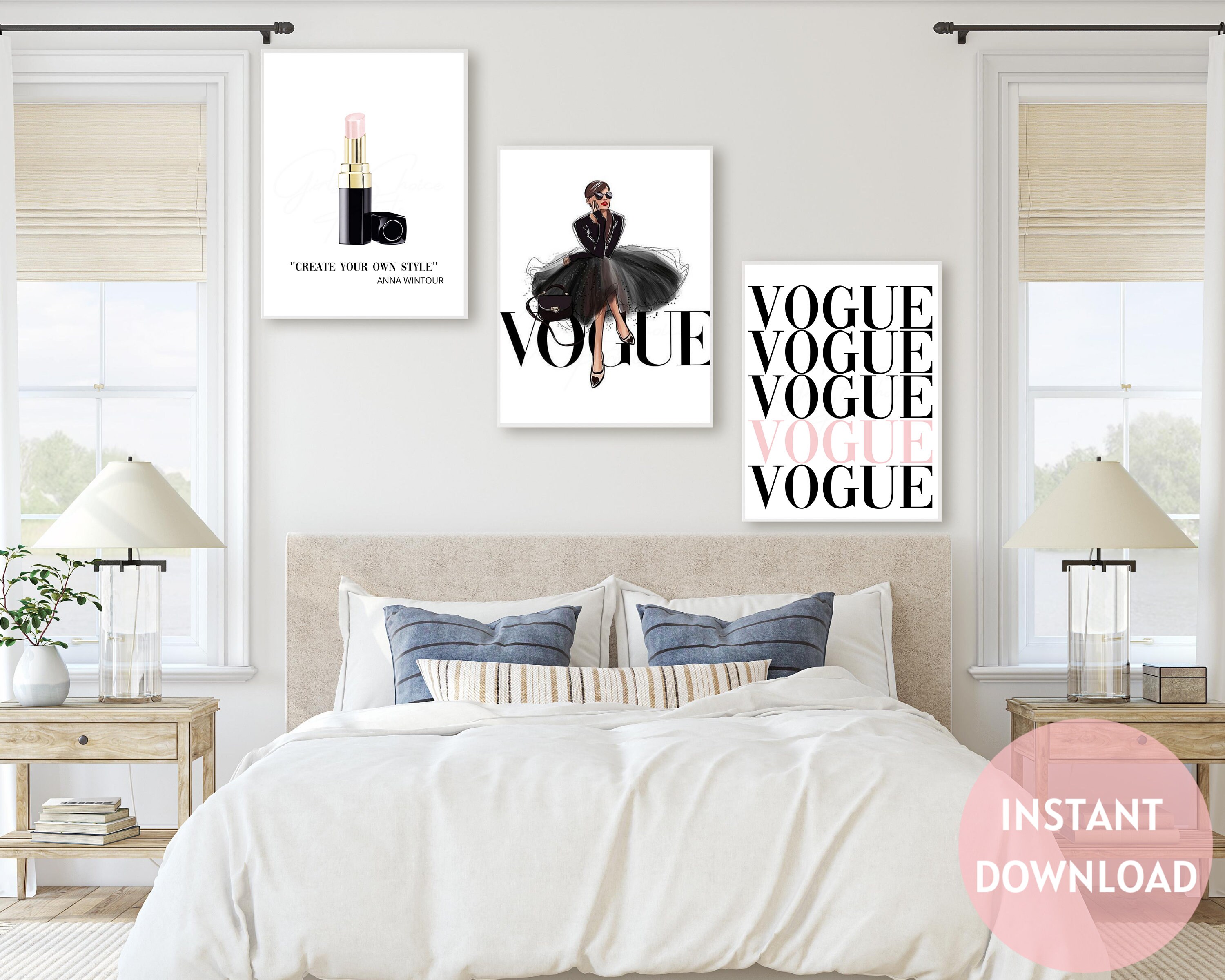 Fashion Gallery Wall Art Prints Set of 4 Prints Fashion Etsy