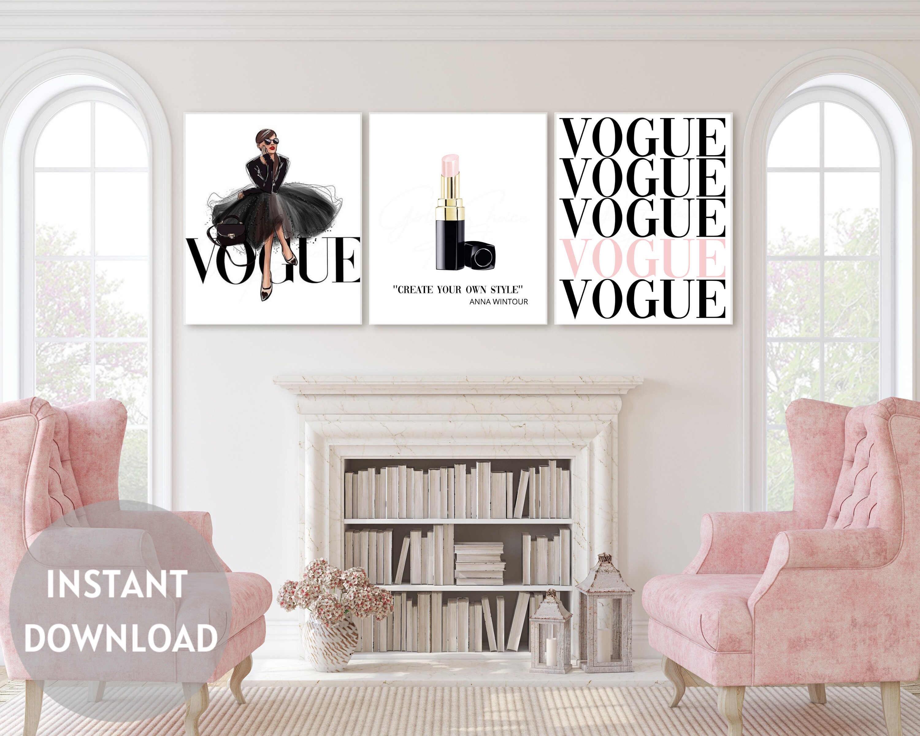 Fashion Gallery Wall Art Prints Set of 4 Prints Fashion Etsy