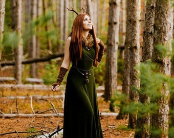 8x12 Photo Print, Elen of the Ways, Pagan Deer Goddess, Mythology, Mystical Forest Character
