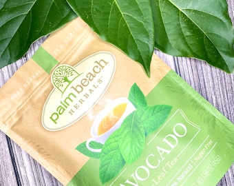 Avocado Leaf Tea by Palm Beach Herbals, 30 Count Tea Bags, Caffeine-Free | Pure Herbal Tea Series