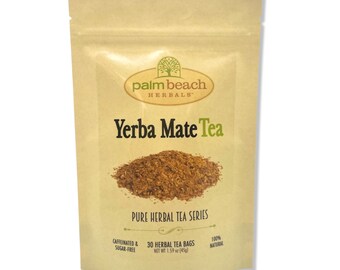 Yerba Mate Tee - Pure Kräutertee-Serie von Palm Beach Herbals (30 Teebeutel) 100% ganz natürlich