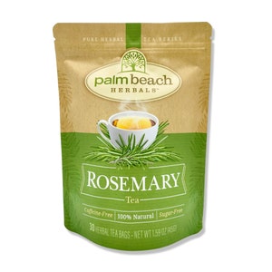 Rosemary Tea - Pure Herbal Tea Series by Palm Beach Herbals (30 Tea Bags) 100% Natural