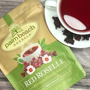 Red Roselle Hibiscus Flower Tea by Palm Beach Herbals, 30 Count Tea ...