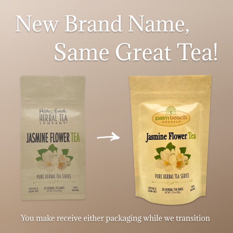 Jasmine Flower Tea Pure Herbal Tea Series by Palm Beach Herbals 30 Tea