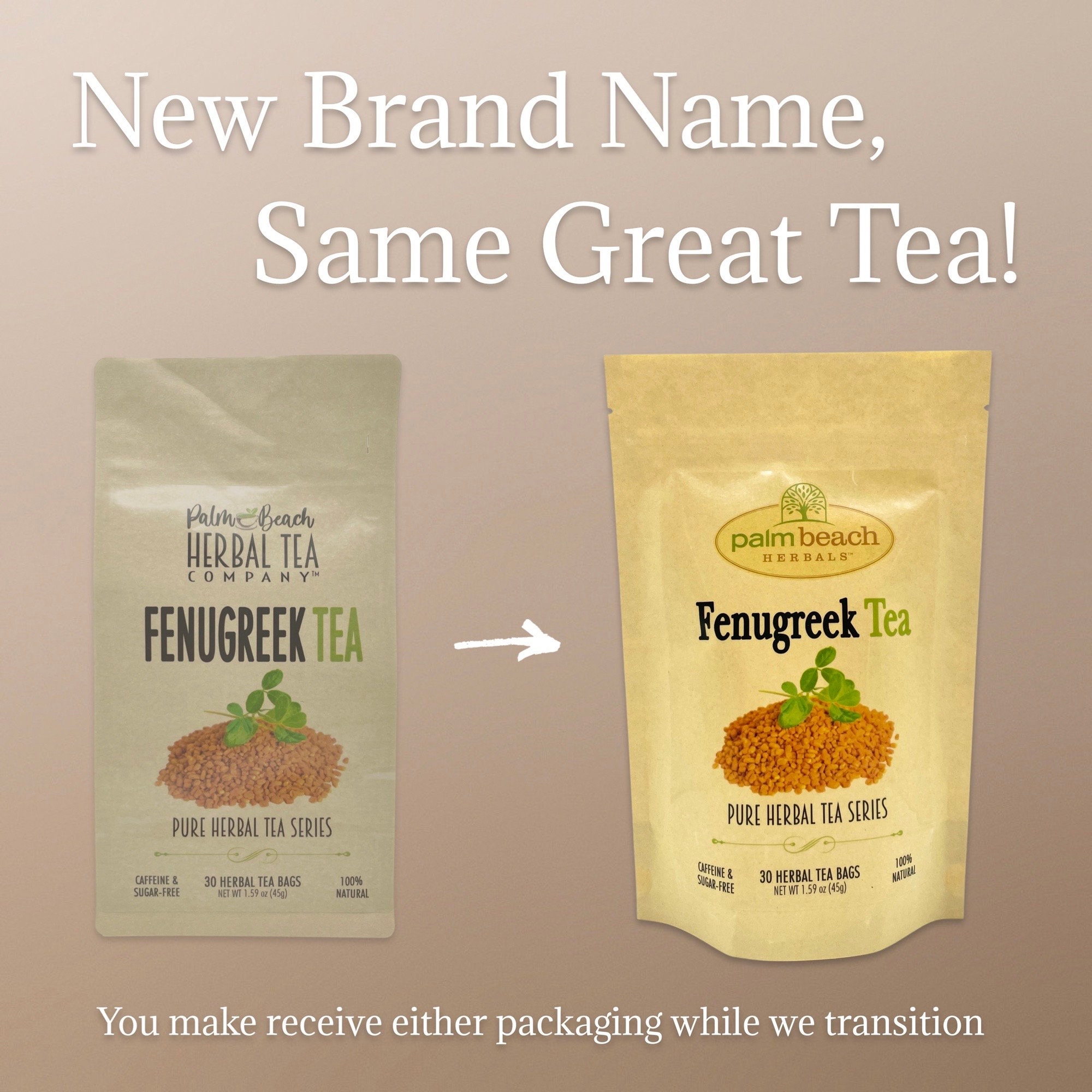 Fenugreek Seed Tea Pure Herbal Tea Series by Palm Beach Herbals 30 Tea