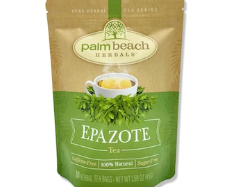 Epazote Tea - Palm Beach Herbalsのピュアハーブティーシリーズ（ティーバッグ30個入り）100%天然