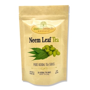 Neem Leaf Tea - Pure Herbal Tea Series by Palm Beach Herbals (30 Tea Bags) 100% All Natural