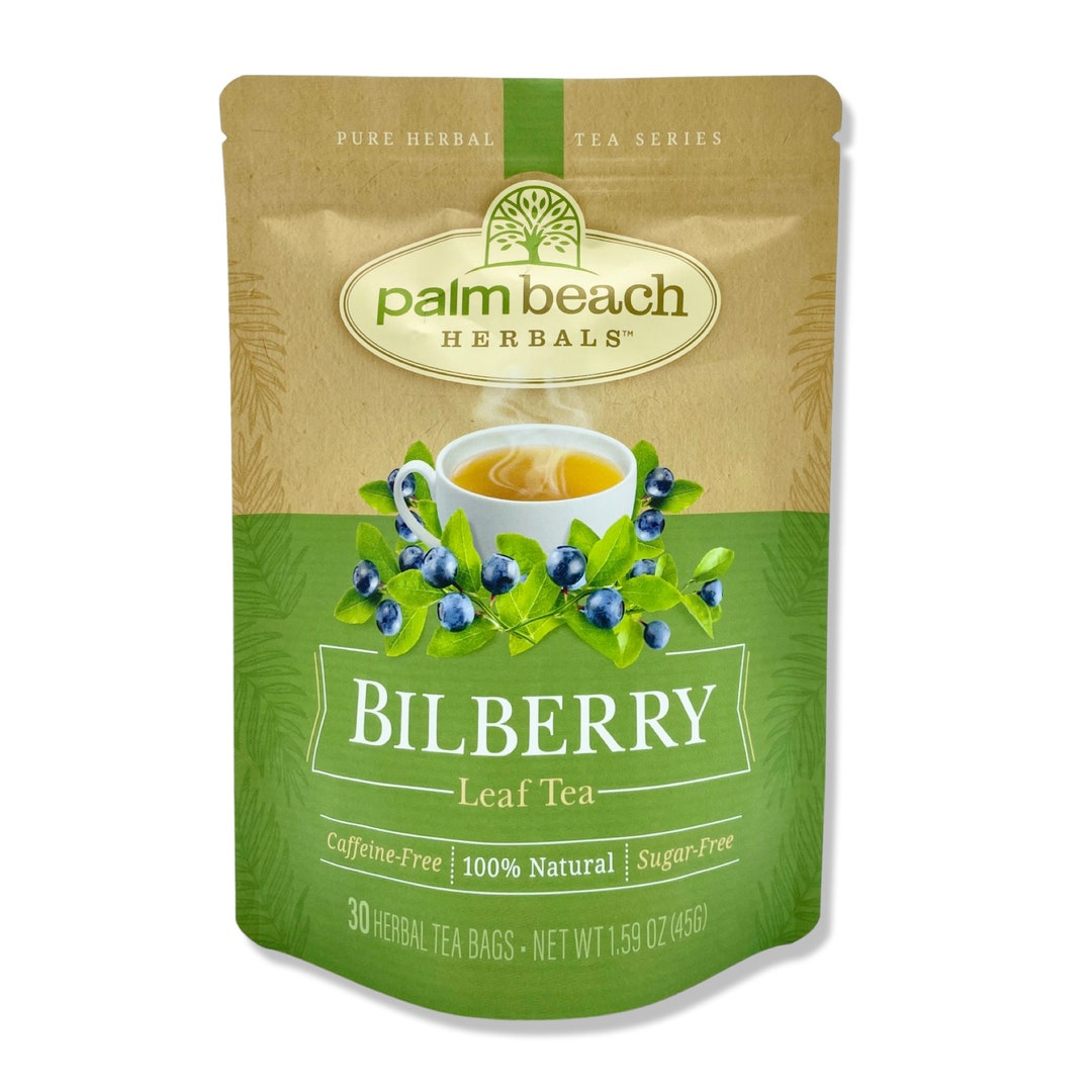 Bilberry Leaf Tea Pure Herbal Tea Series by Palm Beach Herbals 30 Tea