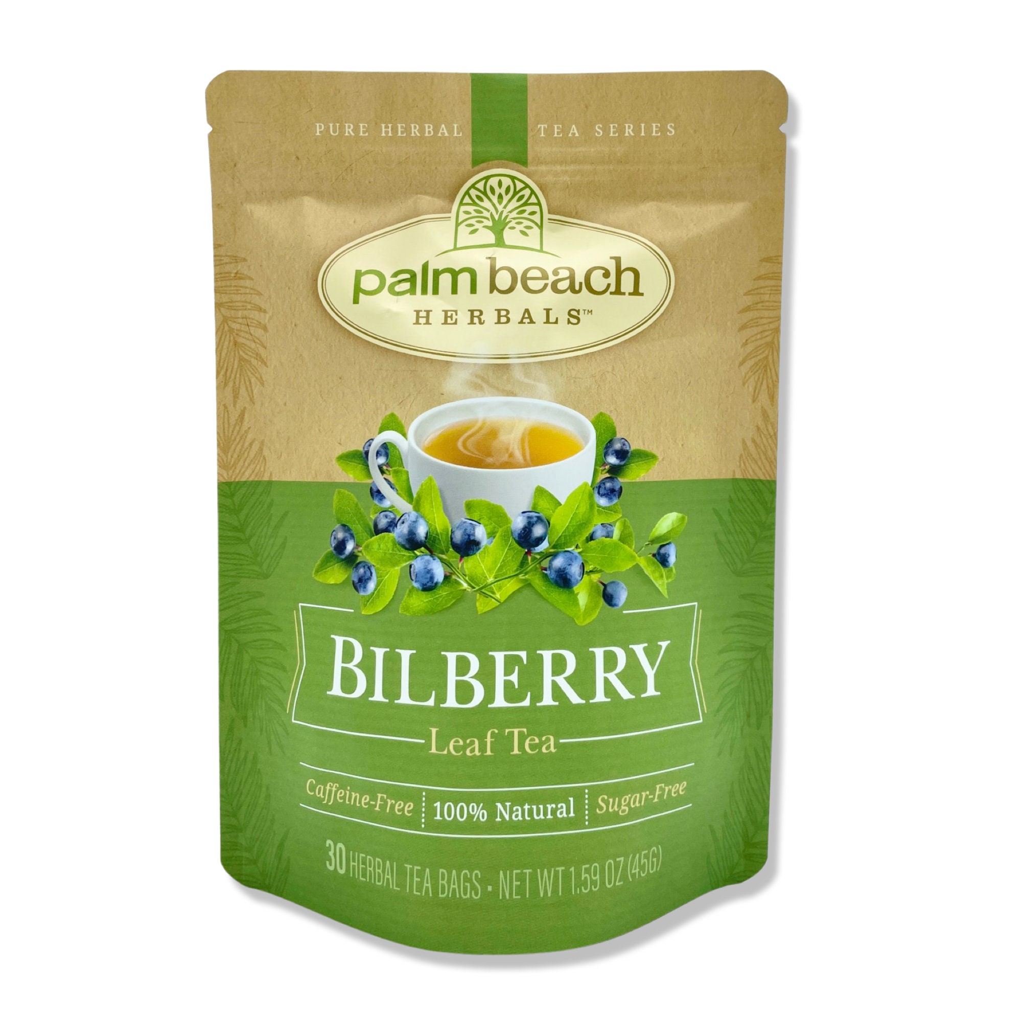 Bilberry Leaf Tea Pure Herbal Tea Series by Palm Beach Herbals 30 Tea Bags 100 Natural Etsy