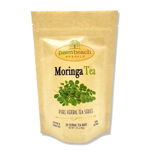 Moringa Tea - Pure Herbal Tea Series by Palm Beach Herbals (30 Tea Bags) 100% Natural