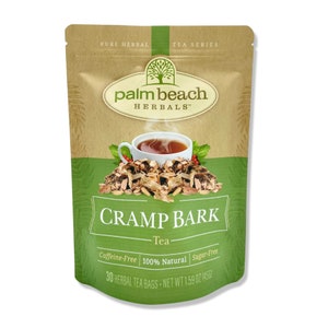 Cramp Bark Tea - Pure Herbal Tea Series by Palm Beach Herbals (30 Tea Bags) 100% Natural
