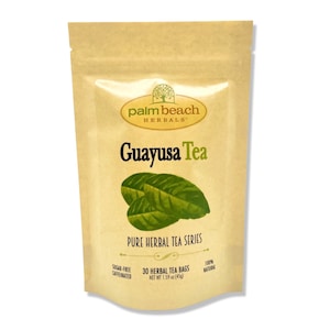 Guayusa Tea - Pure Herbal Tea Series by Palm Beach Herbals (30 Tea Bags) 100% Natural