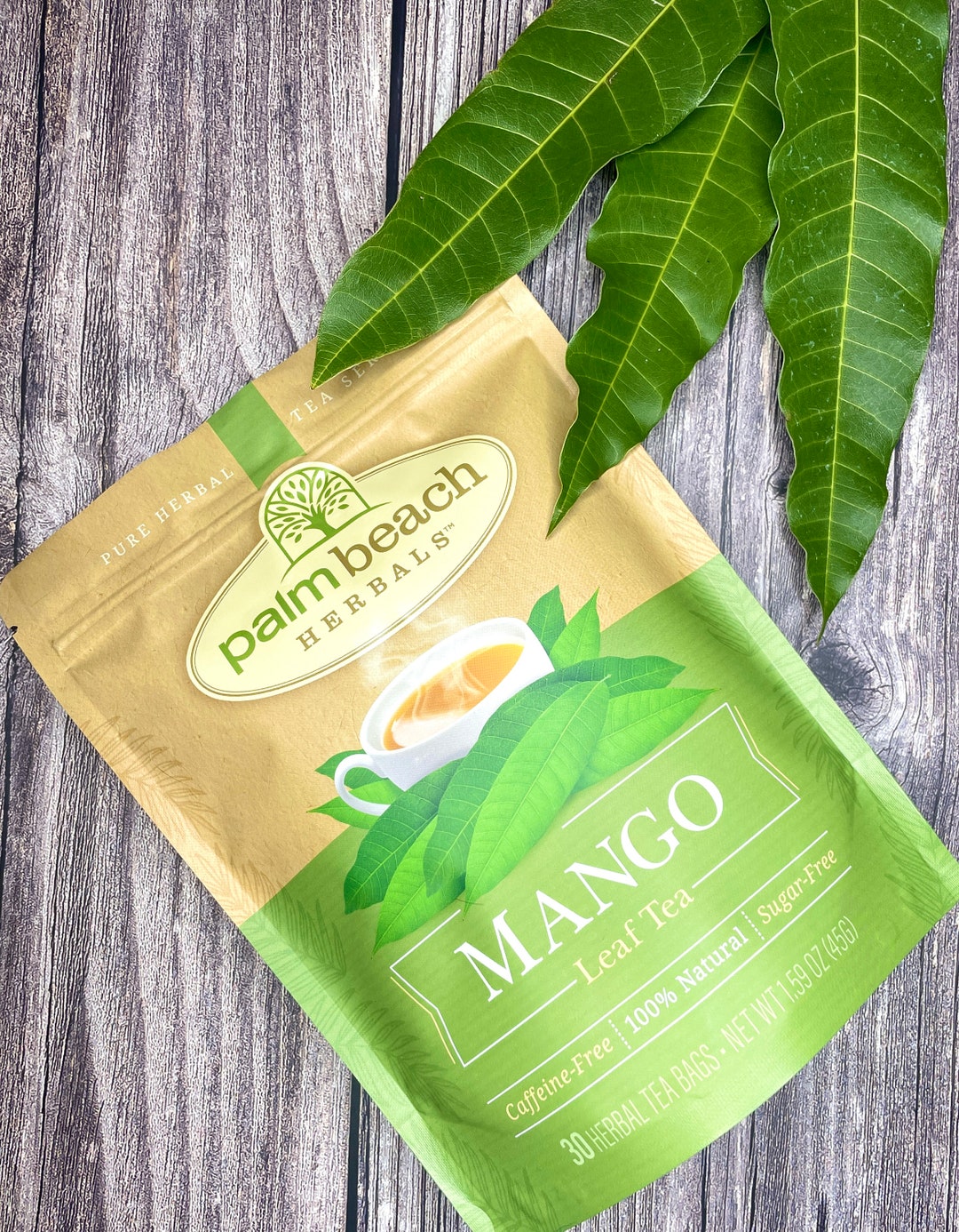 Mango Leaf Tea Pure Herbal Tea Series by Palm Beach Herbals 30 Tea Bags