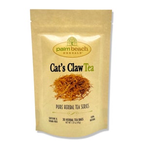 Cat&#39;s Claw Bark Tea - Pure Herbal Tea Series by Palm Beach Herbals (30 Tea Bags) 100% All Natural