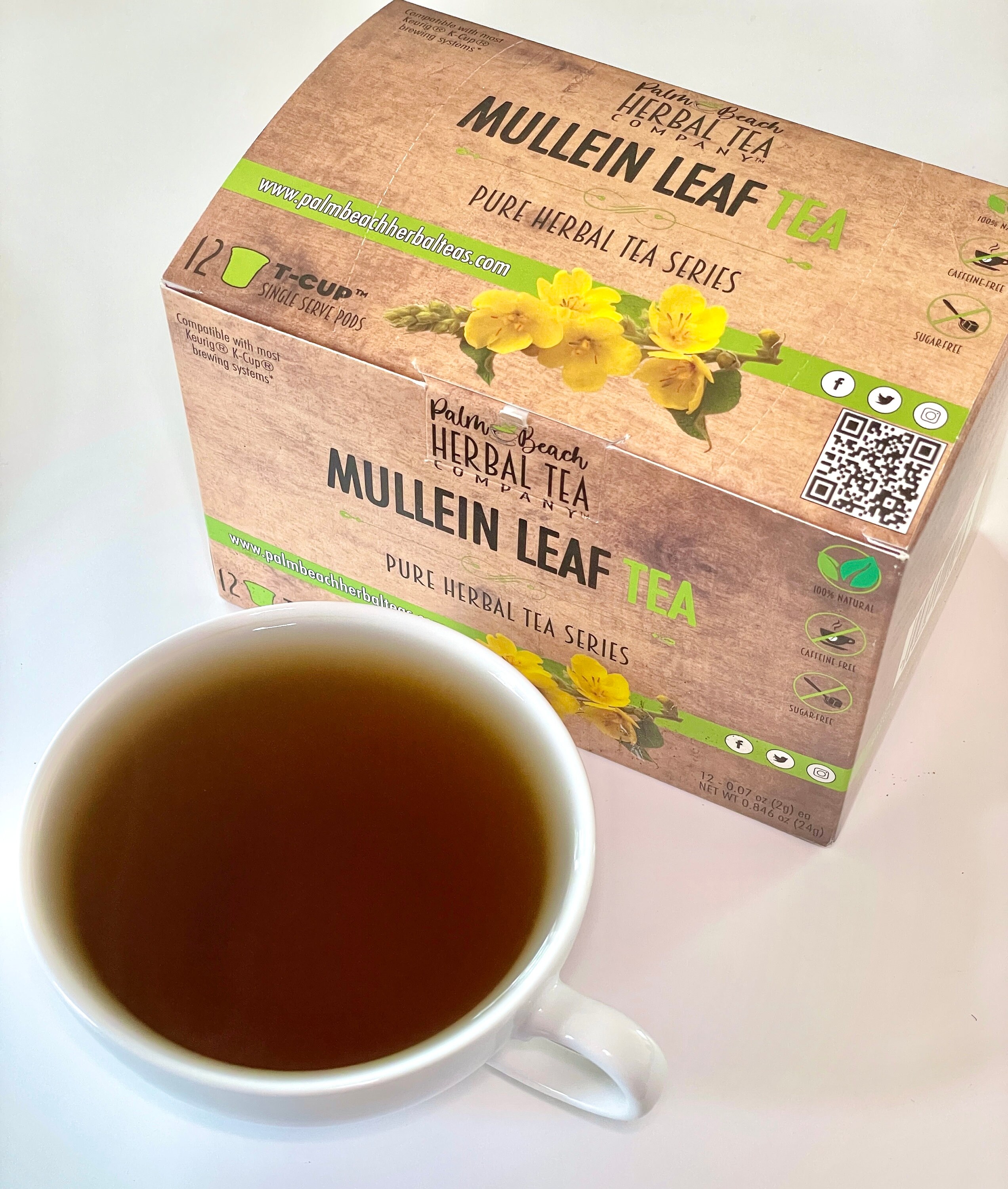 Mullein Leaf Tea TCUP™ Herbal Tea Pods by Palm Beach Herbals Single