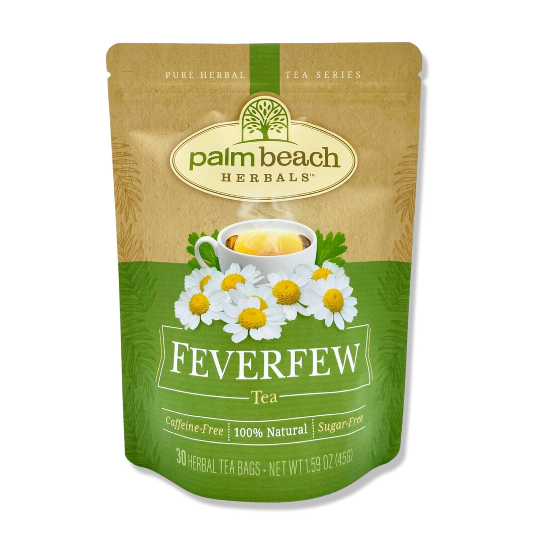 Feverfew Tea Pure Herbal Tea Series by Palm Beach Herbals Etsy UK