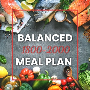 1800-2000 Calorie Balanced Meal Plan | Planner | Weight Management | Weight Loss | Diet Plan