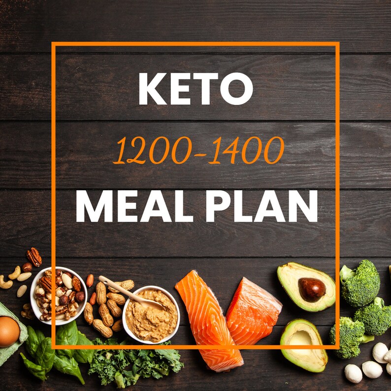 1200-1400 Calorie Keto Meal Plan Planner Weight Management 