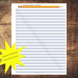 Download digitale di carta per quaderni con regole larghe di disgrafia dislessia