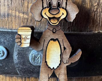 Doodle Coffee Magnet-Cute Dog Fridge Magnet