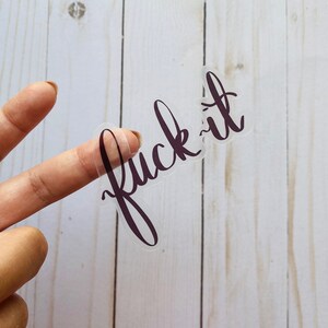 F It Sticker, Clear Stickers, Weatherproof Stickers, 2 in x 3 in sticker