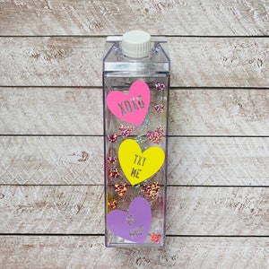 Valentine&#39;s Day Spill Proof Milk Carton Bottle