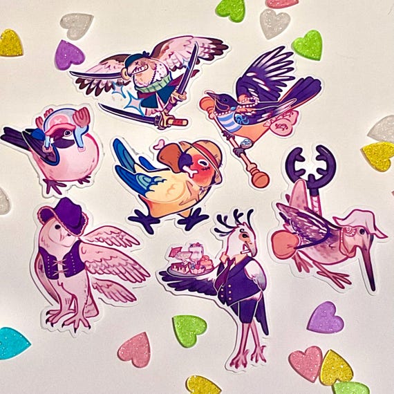 One Piece Stickers / Pirate Bird Sticker / Bird Sticker / Monkey D Luffy Sticker / Anime Sticker / Strawhat Stickers