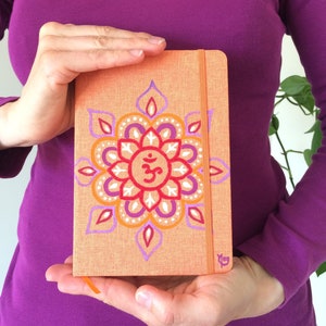 Orange mandala notebook