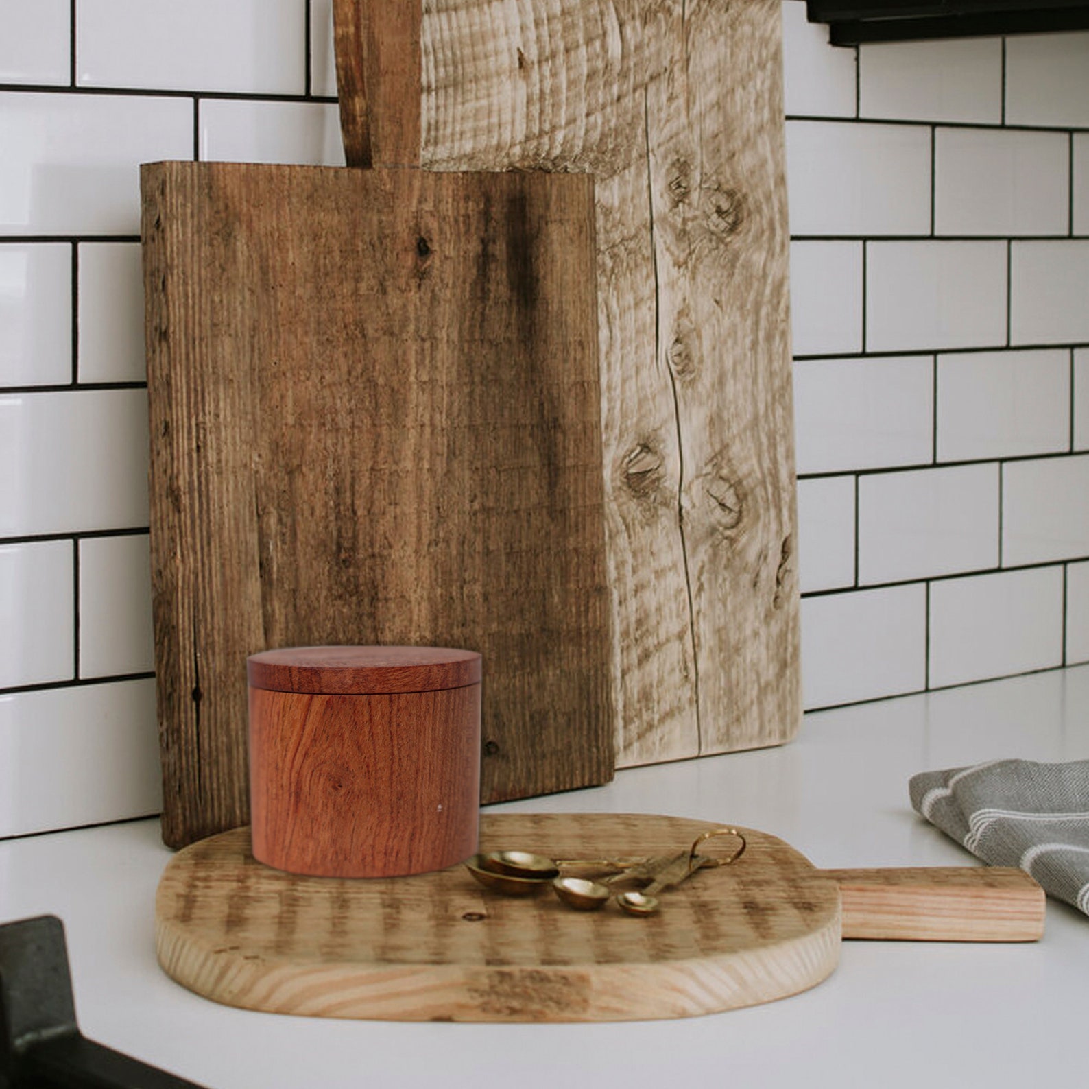 Wood Salt and Pepper Container Cellar Spice Box with Swivel Etsy