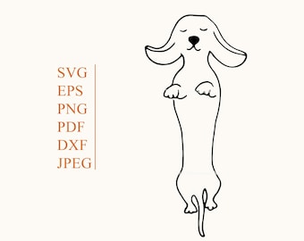 Dachshund gift Sausage dog svg  Dachshund svg