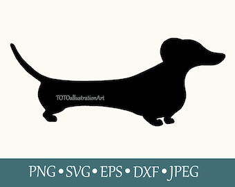 Dachshund gift Dachshund cut file Dachshund dxf file  Sausage dog illustration Dachshund silhouette