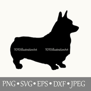 Corgi perro galés corgi imagen Vector corgi Corgi Svg Archivo Corgi Siluetas Archivos para Cricut