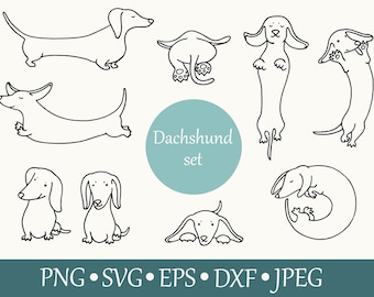 Dachshund gift| Dachshund svg files| Dog svg| Dachshund Vector| Dachshund cricut| Sausage dog svg