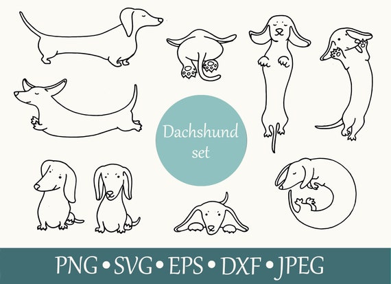 Dachshund gift| Dachshund svg files| Dog svg| Dachshund Vector| Dachshund cricut| Sausage dog svg