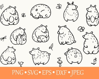 Bear Svg, Bear Silhouet, Bear clipart, Bear tshirt graphics, Bear png