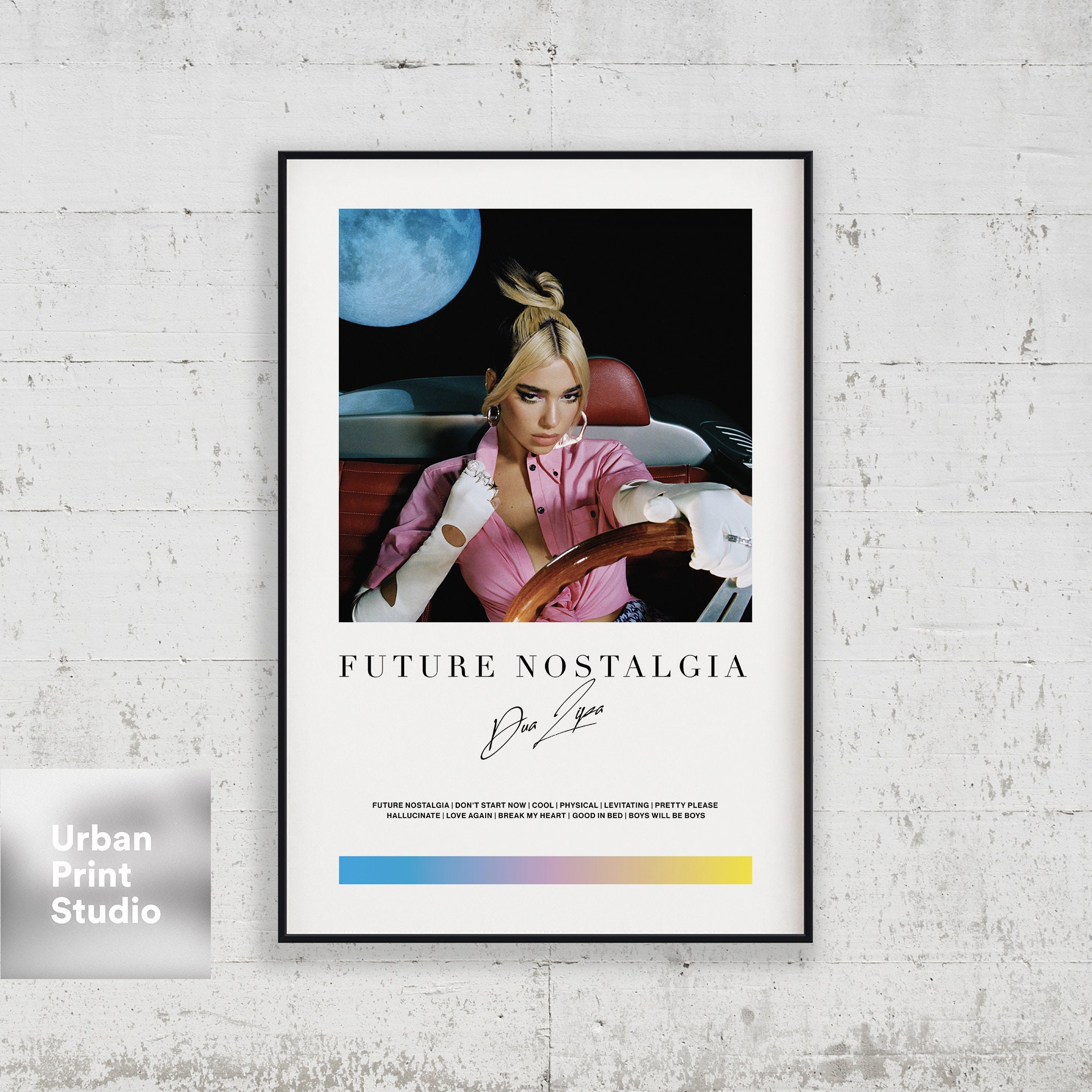 Dua Lipa Poster Future Nostalgia Album Cover Poster Print Etsy