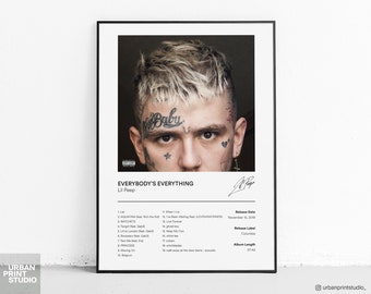 Lil Peep Poster Everybody/'s Everything Album Cover Poster Poster Print Wall Art Home Decor Custom Poster