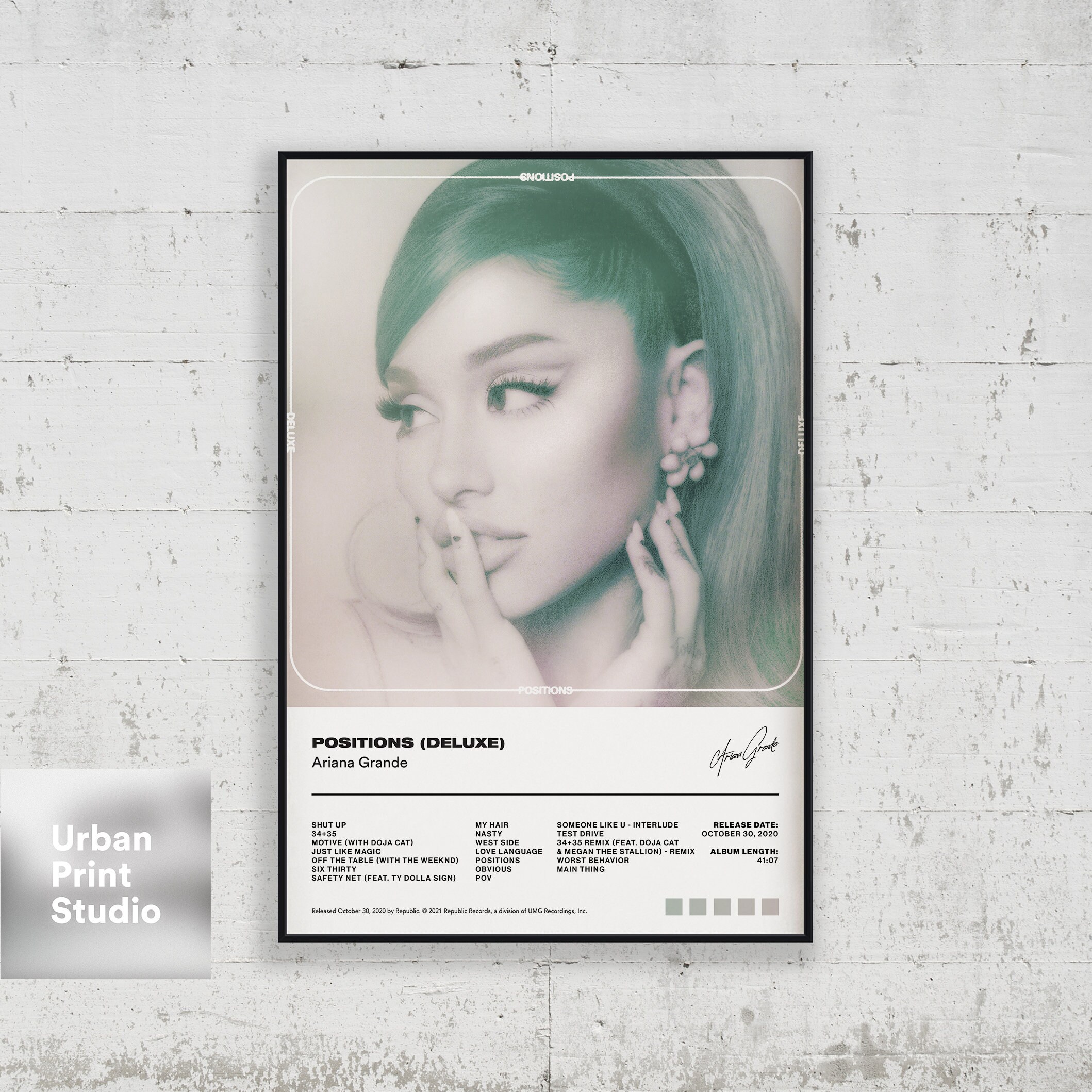 Ariana Grande Poster Positions Album Cover Poster Print | Etsy