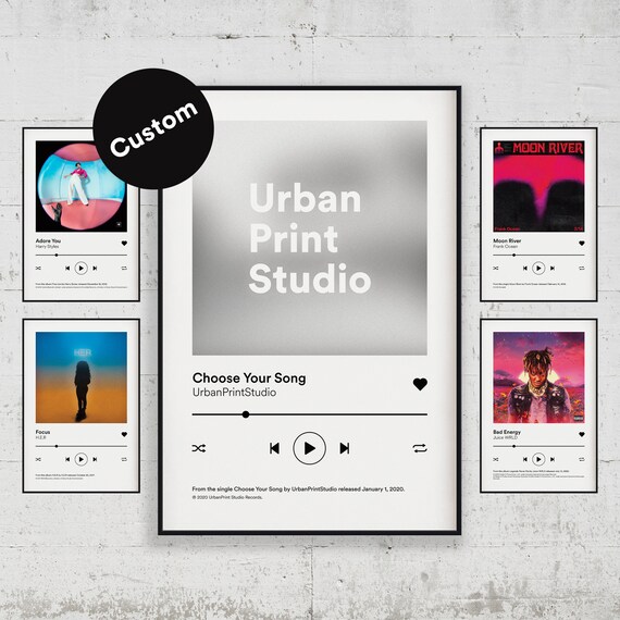 Personalised music gift spotify custom wall art choose your album