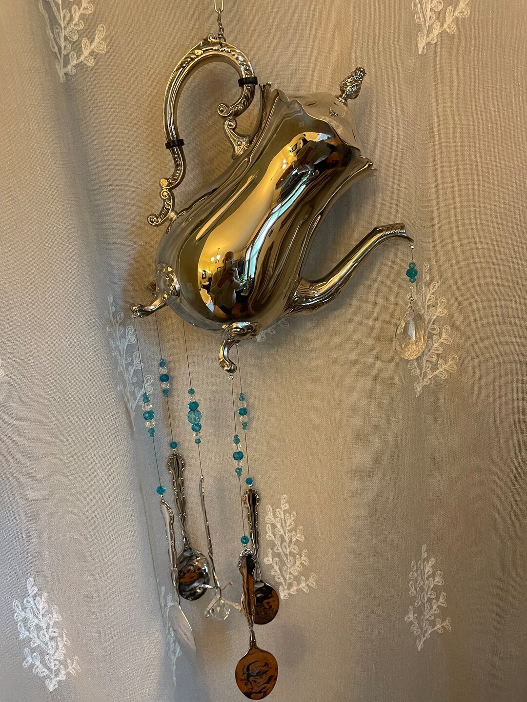 Vintage Teapot Wind Chime Etsy