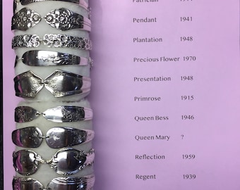 Vintage Silverware Bracelets (150+ patterns) P-Z