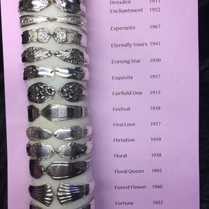 Vintage Silverware Bracelets (150+patterns) A-F