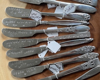 Hand Stamped Vintage Butter Knife