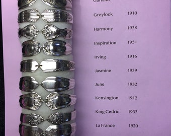 Vintage Silverware Bracelets (150+patterns) G-O