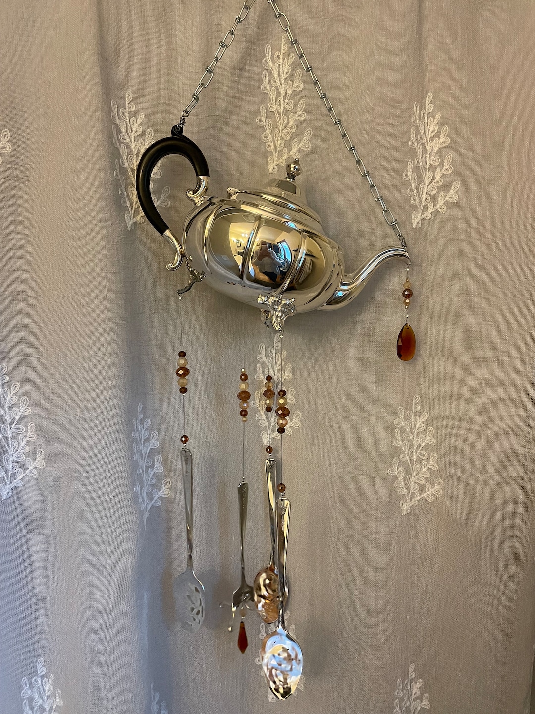 Vintage Teapot Wind Chime Etsy
