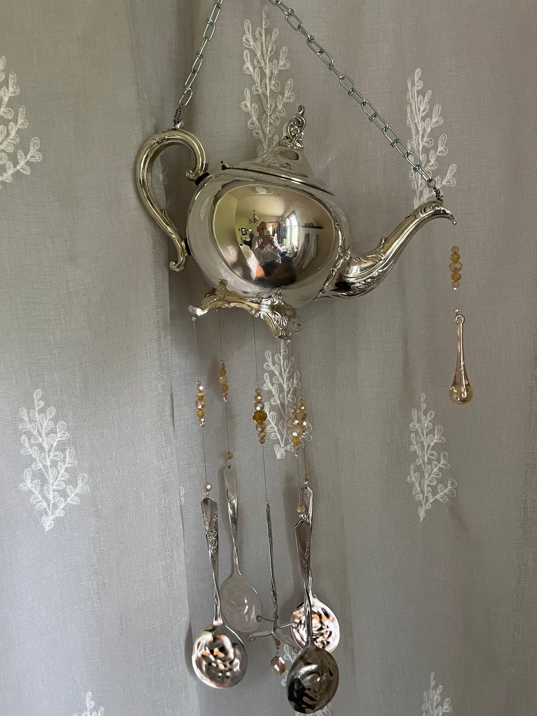 Vintage Teapot Wind Chime Etsy