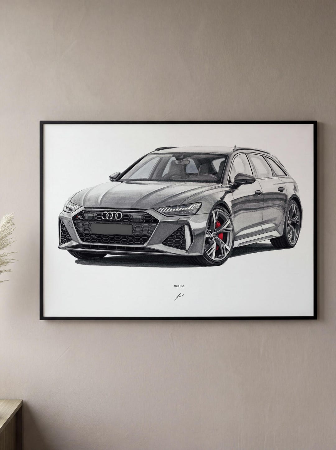 AUDI RS6 Art Print – Car Drawing Poster - Etsy