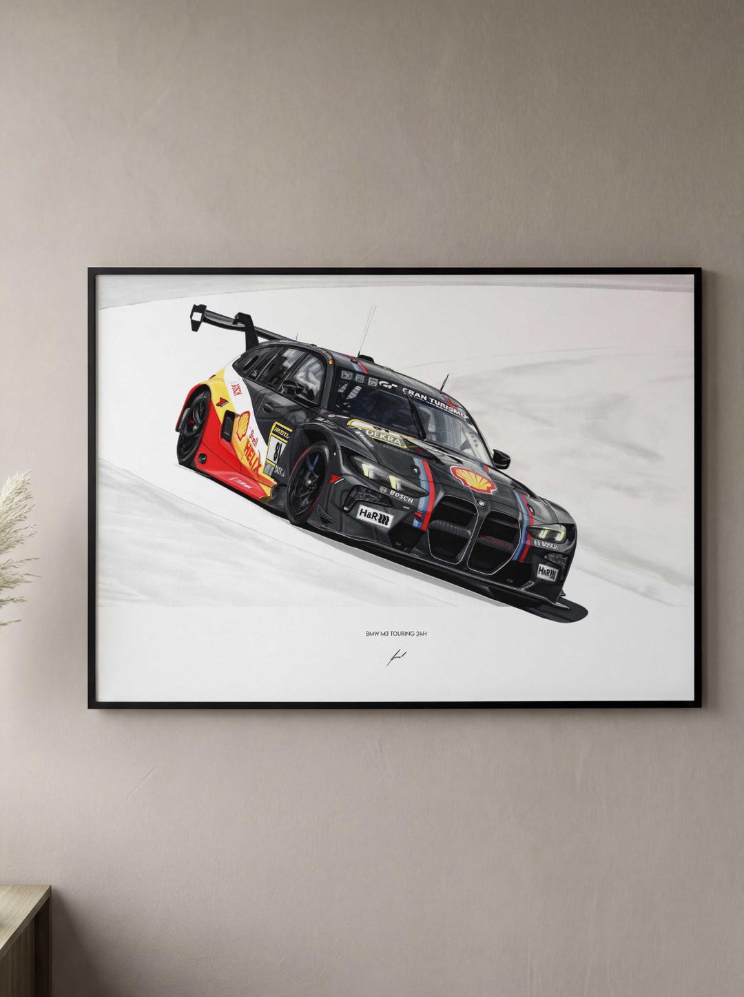 BMW M3 Touring 24H Art Print – Car Drawing Poster - Etsy