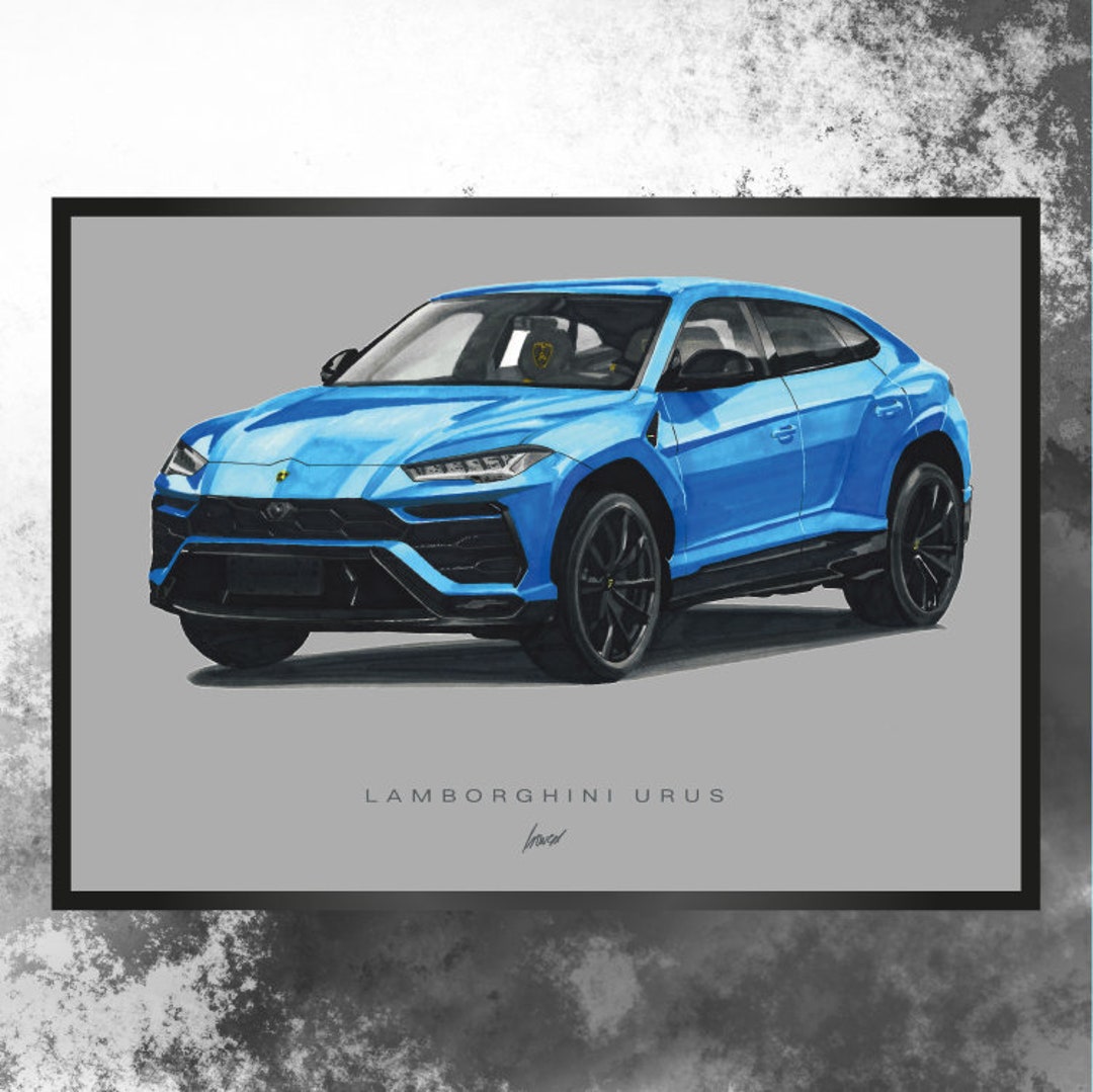 Artprint Handmade Drawing Urus Men Gift Idea Car Drawing