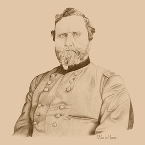Fine art print of original hand-drawn, graphite portrait of George Henry Thomas